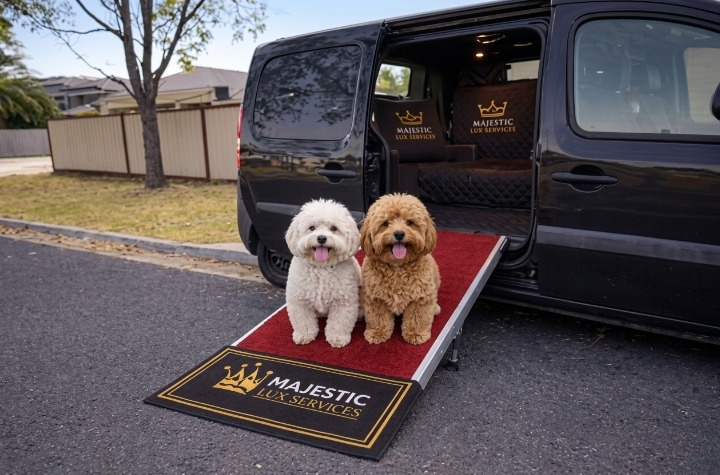 Pet chauffeur in action